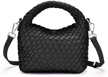 Vegan Leather Woven Crossbody Bag,Mini Hobo Handbags,Crossbody purse for Women, Small woven tote ... | Amazon (US)