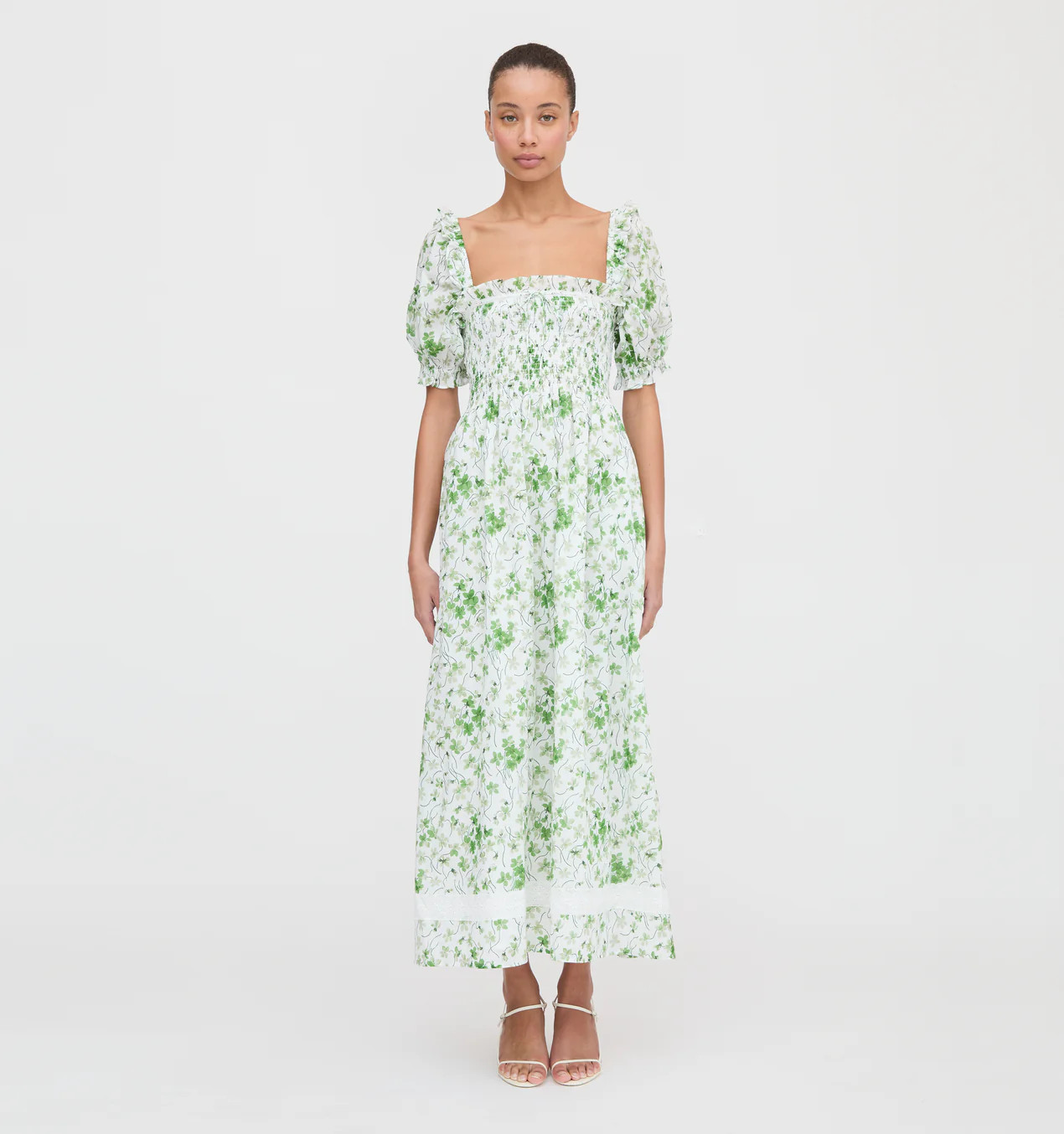 The Scarlett Nap Dress - Green Sweet Peas | Hill House Home US