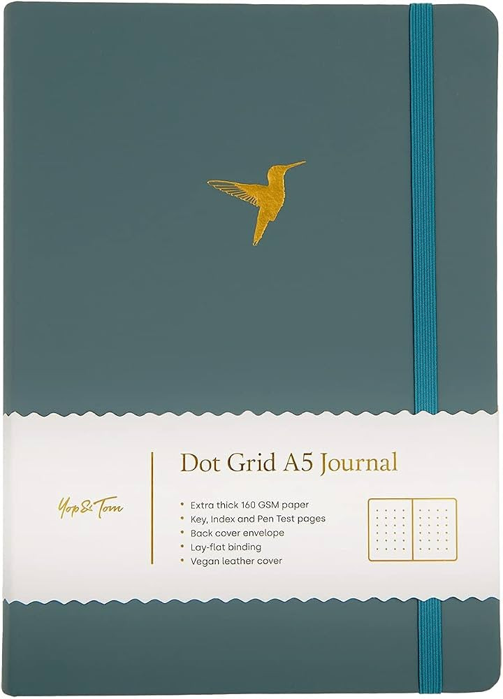 Yop & Tom Dot Grid Journal - Hummingbird - A5 Notebook with Extra Thick Paper (160 GSM) and Lay-F... | Amazon (CA)