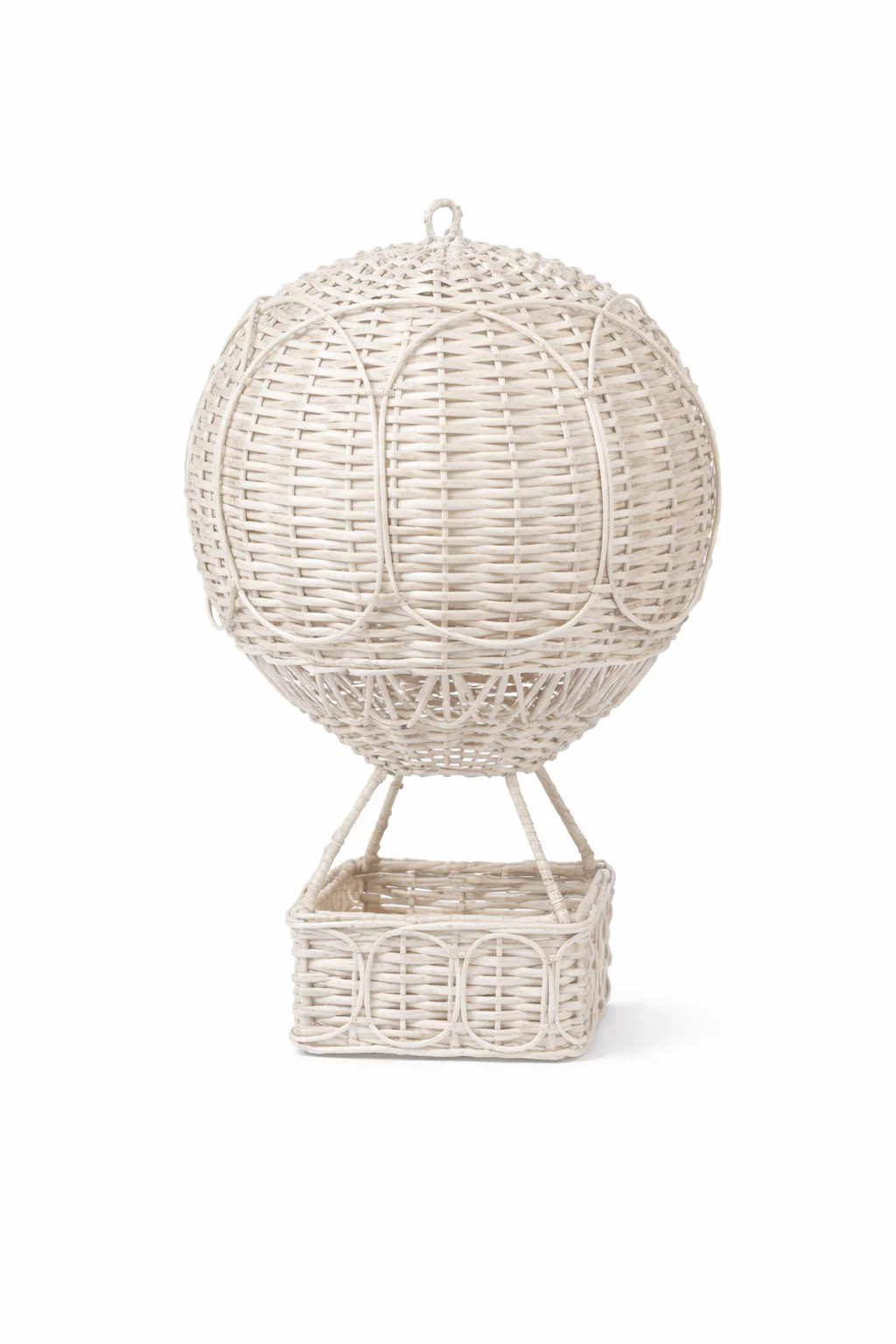 White Wicker Hot Air Balloon (5 Sizes) | The Enchanted Home