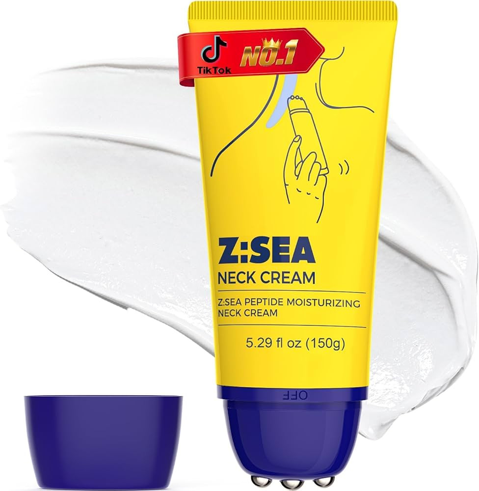 Neck Firming Cream with Roller, Anti-Aging, Smooths Neck Wrinkles, Improves Crepey Skin, Lifts & ... | Amazon (US)