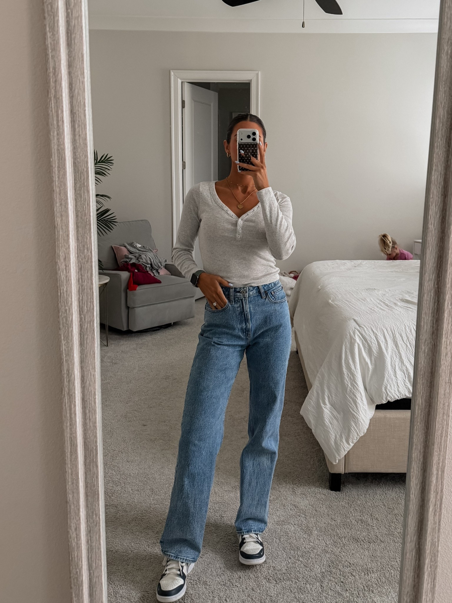 Easy and comfy look for school pick up. Top is only $8 at Walmart!!! Wearing a small, true to size  

#LTKStyleTip #LTKFindsUnder50 #LTKSeasonal