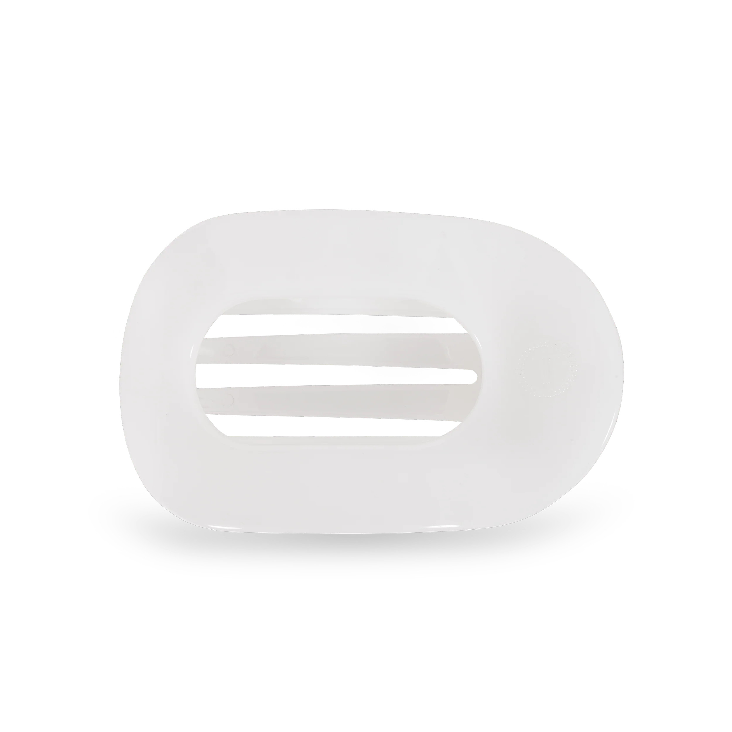 Coconut White Medium Flat Round Hair Clip | TELETIES