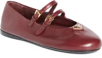 Prada Double Strap Mary Jane Flat (Women) | Nordstrom | Nordstrom