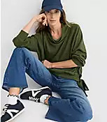 Side Tie Sweatshirt | LOFT