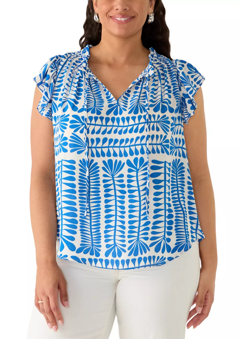 Plus Size Flutter Sleeve Top | Belk