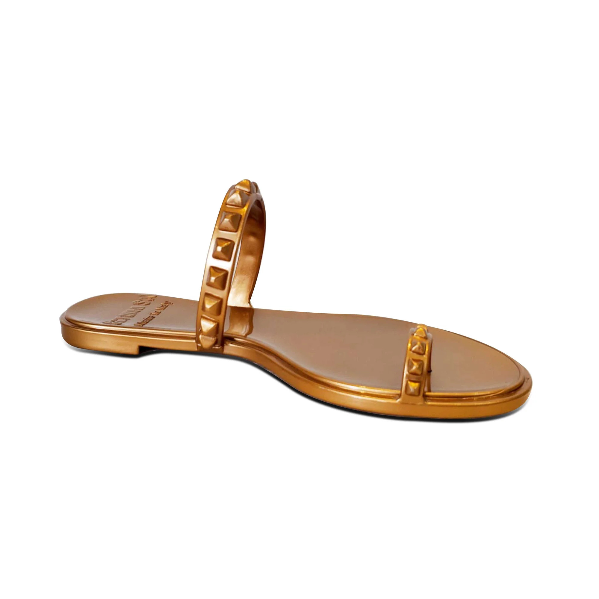 Maria Flat Jelly Sandals - Metallic Jelly | Carmen Sol