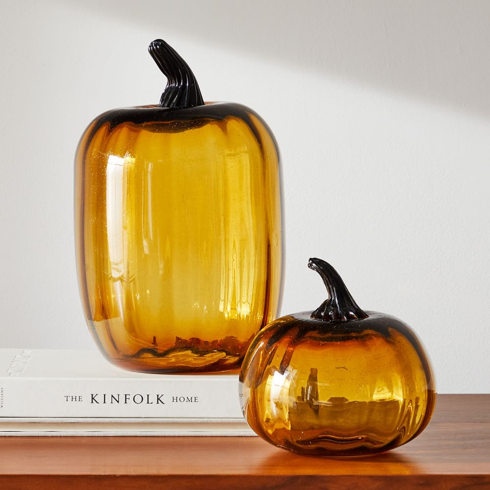 Glass Pumpkin Large, Clear | West Elm (US)