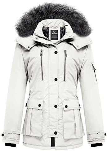 wantdo Women's Quilted Winter Coat Warm Puffer Jacket Thicken Parka with Removable Hood | Amazon (US)