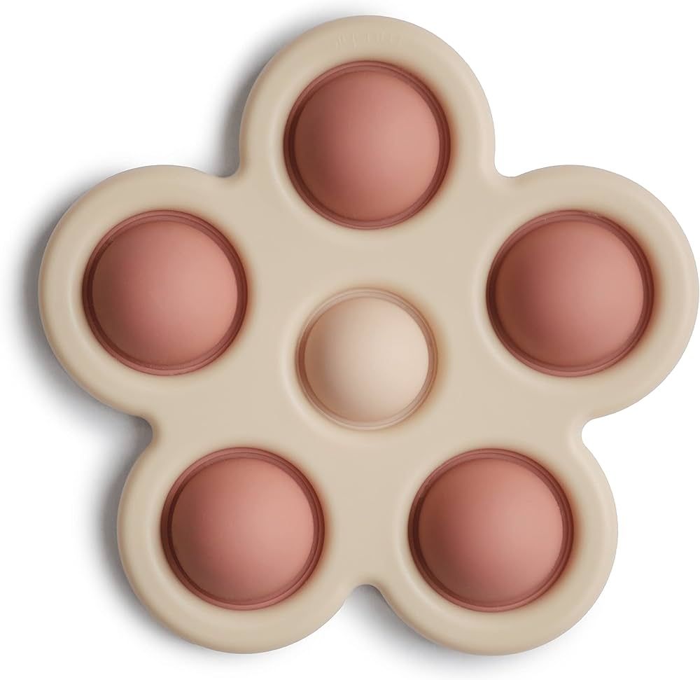 mushie Flower Press Toy (Rose/Blush/Shifting Sand) | Amazon (US)