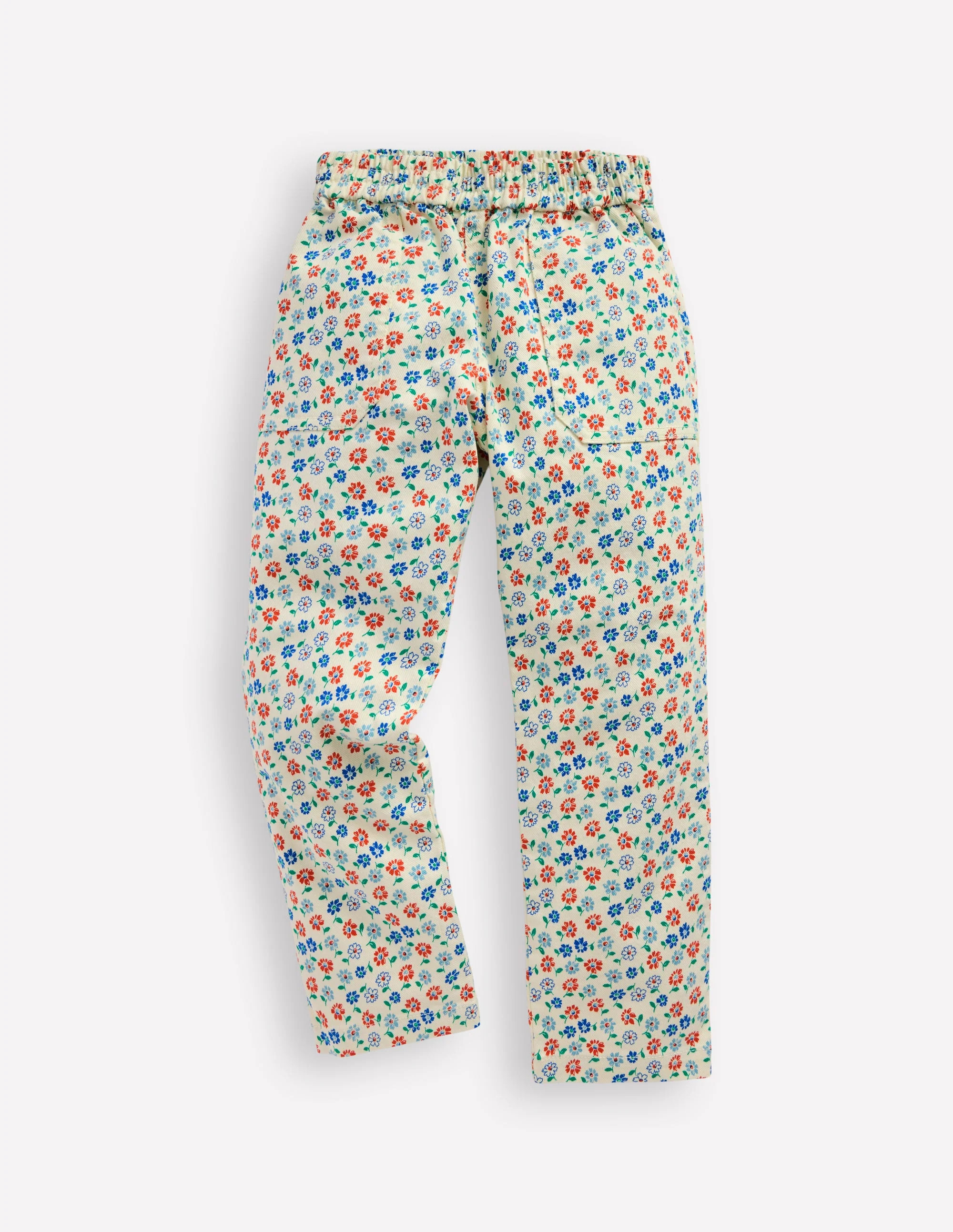 Pull-On Trouser-Vanilla White Vintage Daisy | Boden (US)