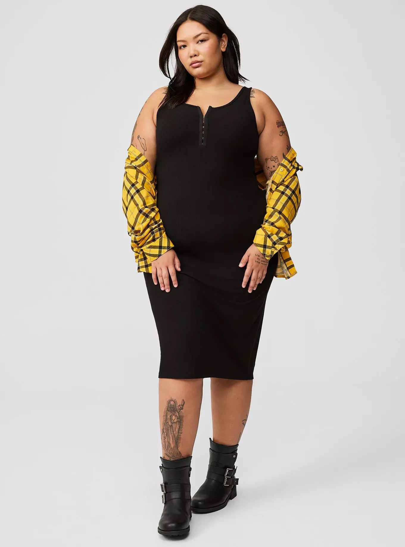 Midi Super Soft Rib Hook Eye Tank Dress | Torrid (US & Canada)