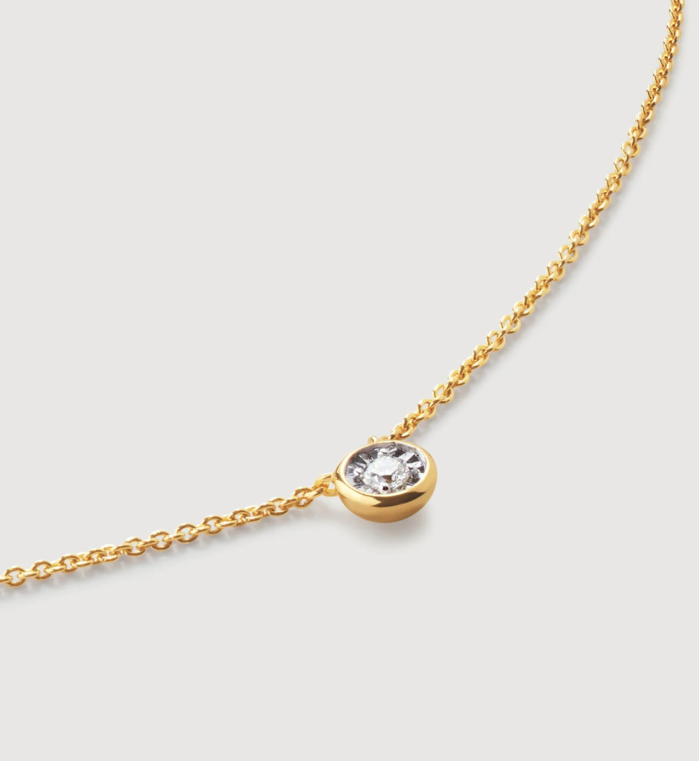 Solitaire Diamond Medium Chain Necklace | Monica Vinader (Global)