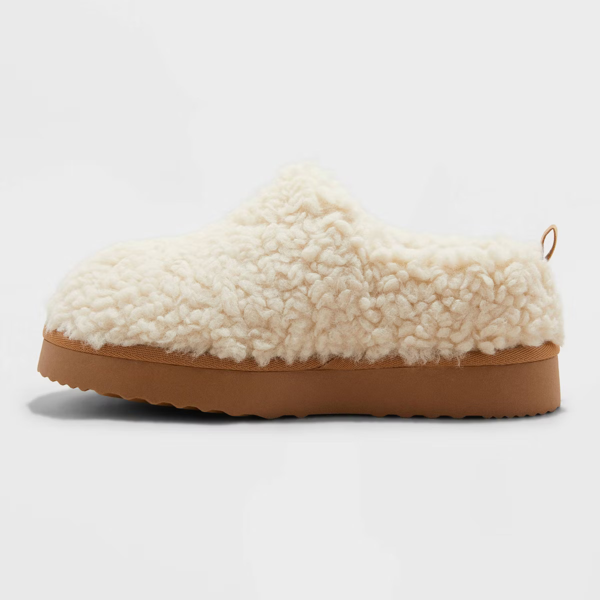 Women's Mia Faux Shearling Clog Slippers - Auden™ Beige 9 | Target