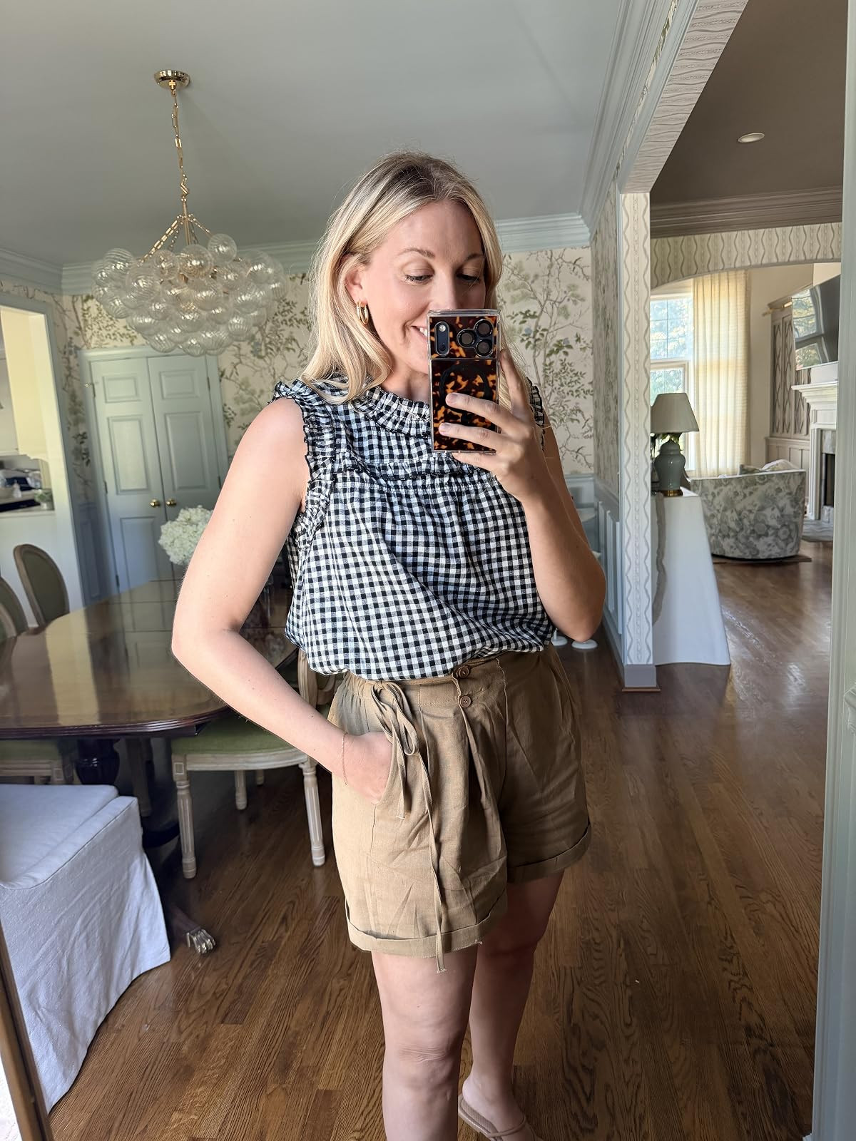 My outfit of the day, all from Amazon! Get my top, shorts and earrings for under $70! 

 #LTKdayinmylife #LTKgrwm #LTKootd
