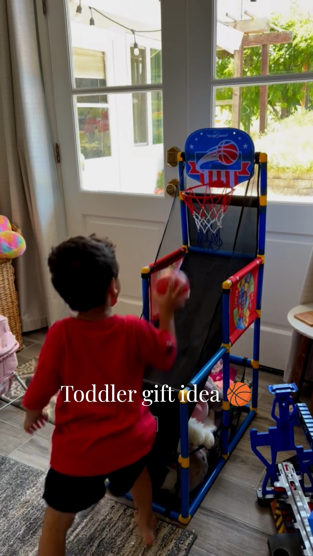 Fun little basketball arcade like hoop for toddlers! I got this for my niece and nephew that are 3 & 5. Great size for them. Any older than 5 it might be too small.

#LTKKids #LTKmomlife #LTKHome