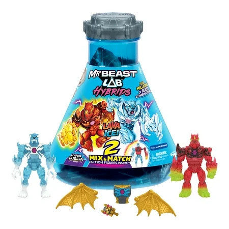 MrBeast Lab Hybrids Lava + Ice Multi Pack, Reveal Different Hybrid Parts To Create 2 Mix & Match Figures, Collect 30+ Beasts, Ages 6+, Walmart Exclusive | Walmart (US)