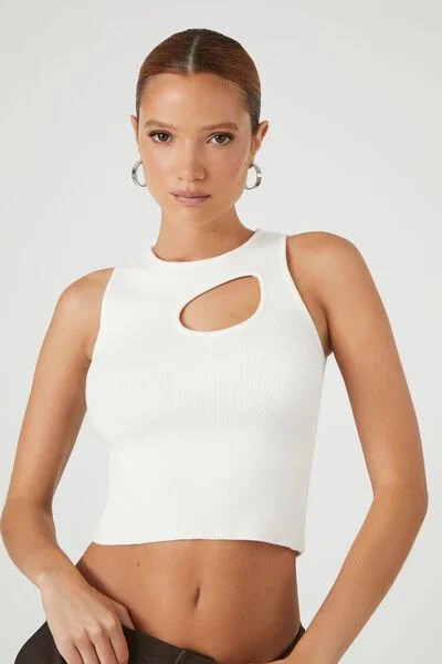 Sweater-Knit Cutout Tank Top | Forever 21