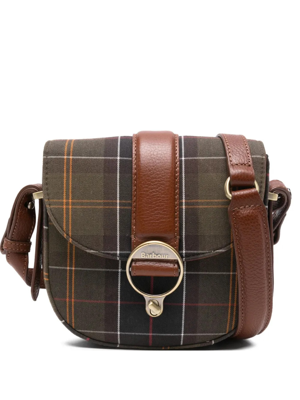 tartan-pattern buckled satchel bag | Farfetch Global
