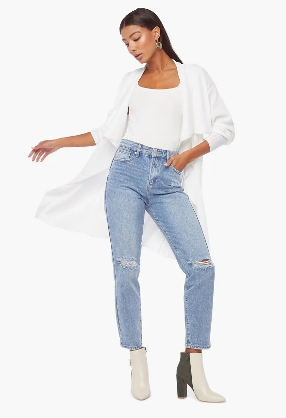 80's Tapered Destructed Jeans | JustFab