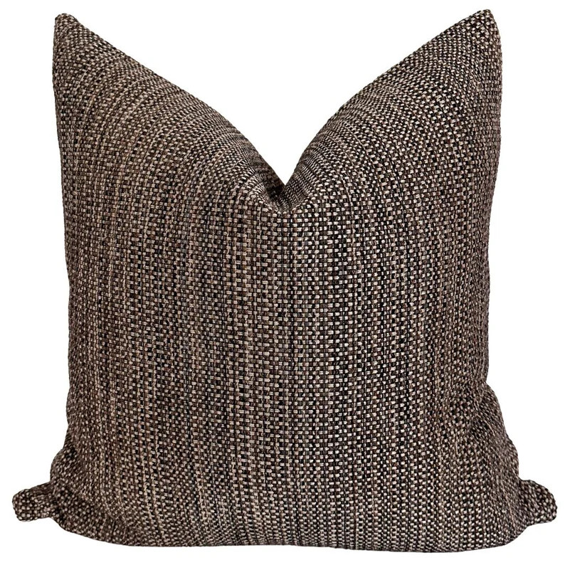 Scandi Brown & Blue Pillow Cover, Textured Pillow Cover, Brown Pillow Cover, Earth Tone Pillow, D... | Etsy (US)