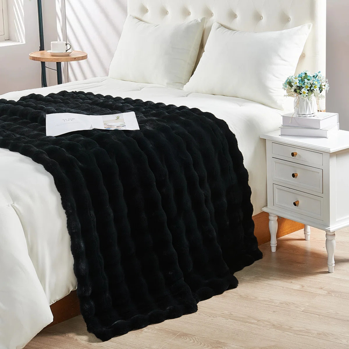 Bubble Faux Fur Throw Blanket | Wayfair North America