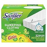 Swiffer Sweeper Dry Sweeping Pad Refills, Hardwood Floor Mop Cleaner Cloth Refill, Gain Scent, 32 Co | Amazon (US)