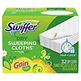 Swiffer Sweeper Dry Sweeping Pad Refills, Hardwood Floor Mop Cleaner Cloth Refill, Gain Scent, 32 Co | Amazon (US)