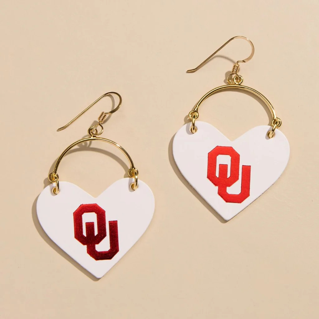 White University of Oklahoma Lover | Nickel and Suede