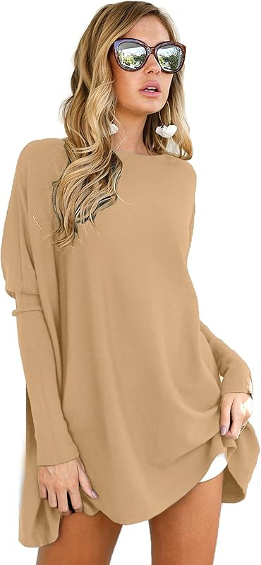 LIYOHON Oversized T Shirts for Women Tunic Tops to Wear with Leggings Long Sleeve Fall Sweaters D... | Amazon (US)