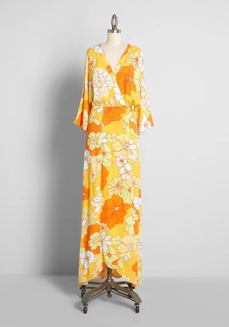 Living That Resort Life Maxi Wrap Dress | ModCloth