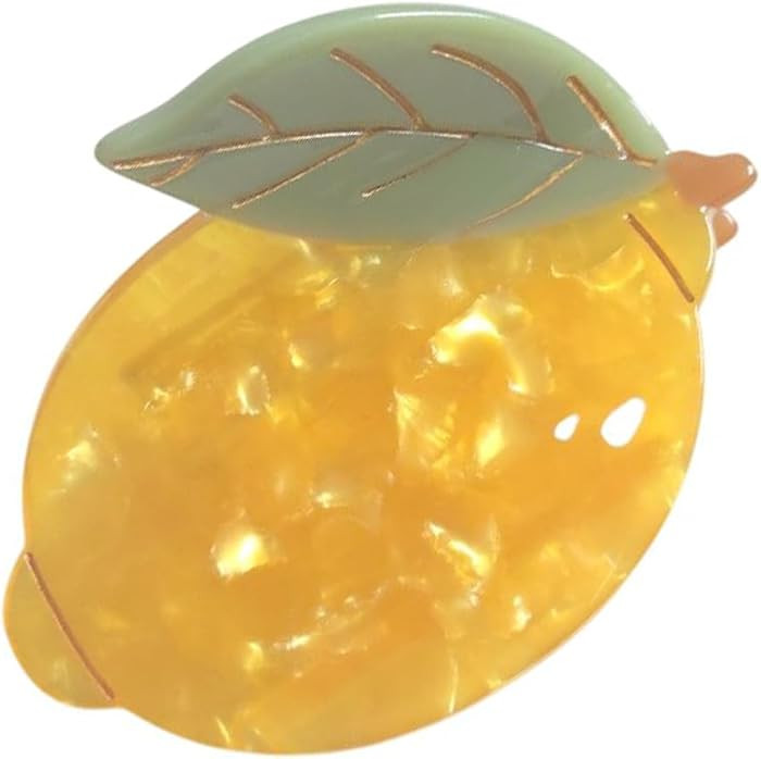 Lemon Claw Clips,Cellulose Acetate Hair Clips,Small Claw Clips for Women | Amazon (US)