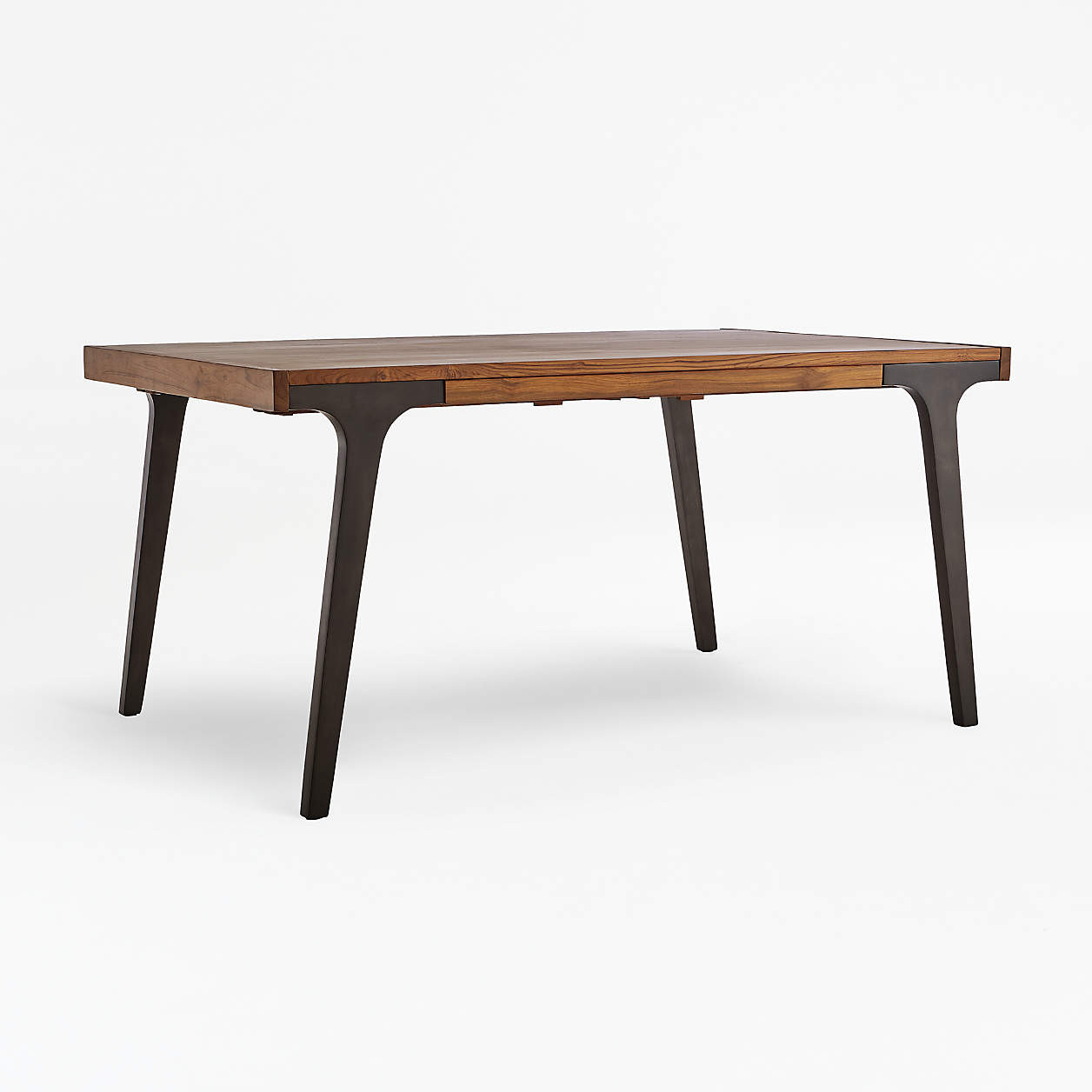 Lakin 61"-99" Teak Extendable Dining Table + Reviews | Crate & Barrel | Crate & Barrel