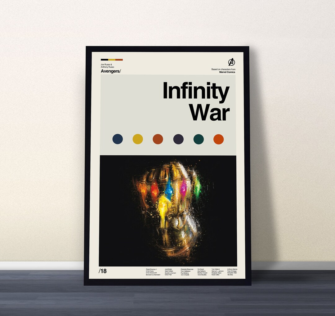 Infinity War Movie, Avengers Film, Abstract Poster, Retro Poster, Minimalist Art, Vintage Poster,... | Etsy (US)