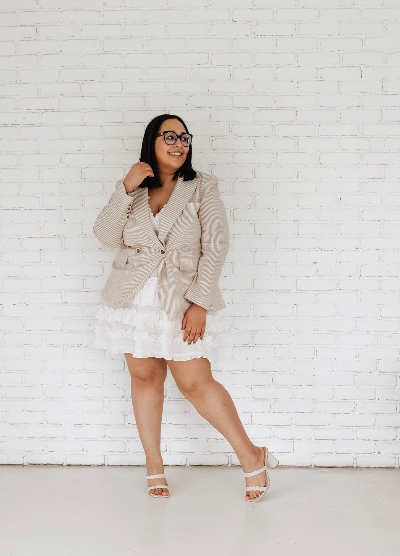 Corporate style doesn’t have to feel stiff. I love playing with structure and softness by pairing tailored Veronica Beard blazers with textured, detailed dresses like this ruffle piece from H&M. Mixing high and low keeps things interesting and personal.

For me, it’s never about the price. It’s about intention, longevity, and how often you’ll actually wear it. Will this piece stay in your closet for years and still feel like you? Will you reach for it again and again? I know I will.

#LTKootd #LTKWorkwear #LTKPlusSize