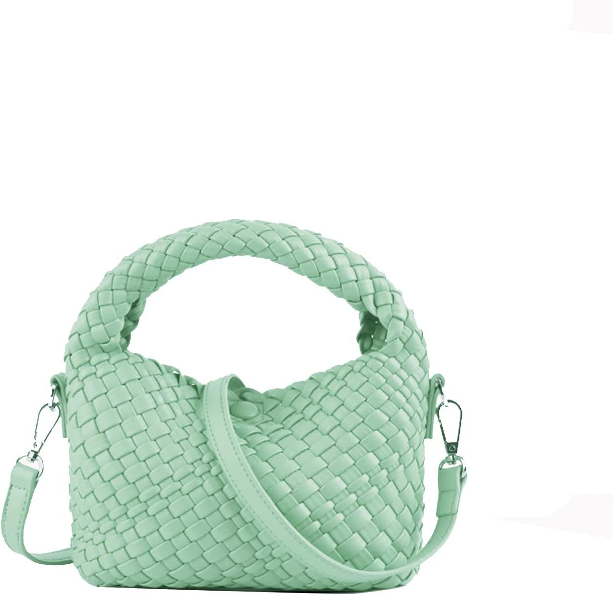 Small Hand Woven Handbags for Women Shoulder Crossbody Bag Girls Purses Cassual Top Handle Bags H... | Amazon (US)