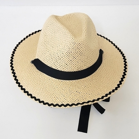 NWT, Loft Ribbon trim  Fedora straw hat women's size M/L | Poshmark