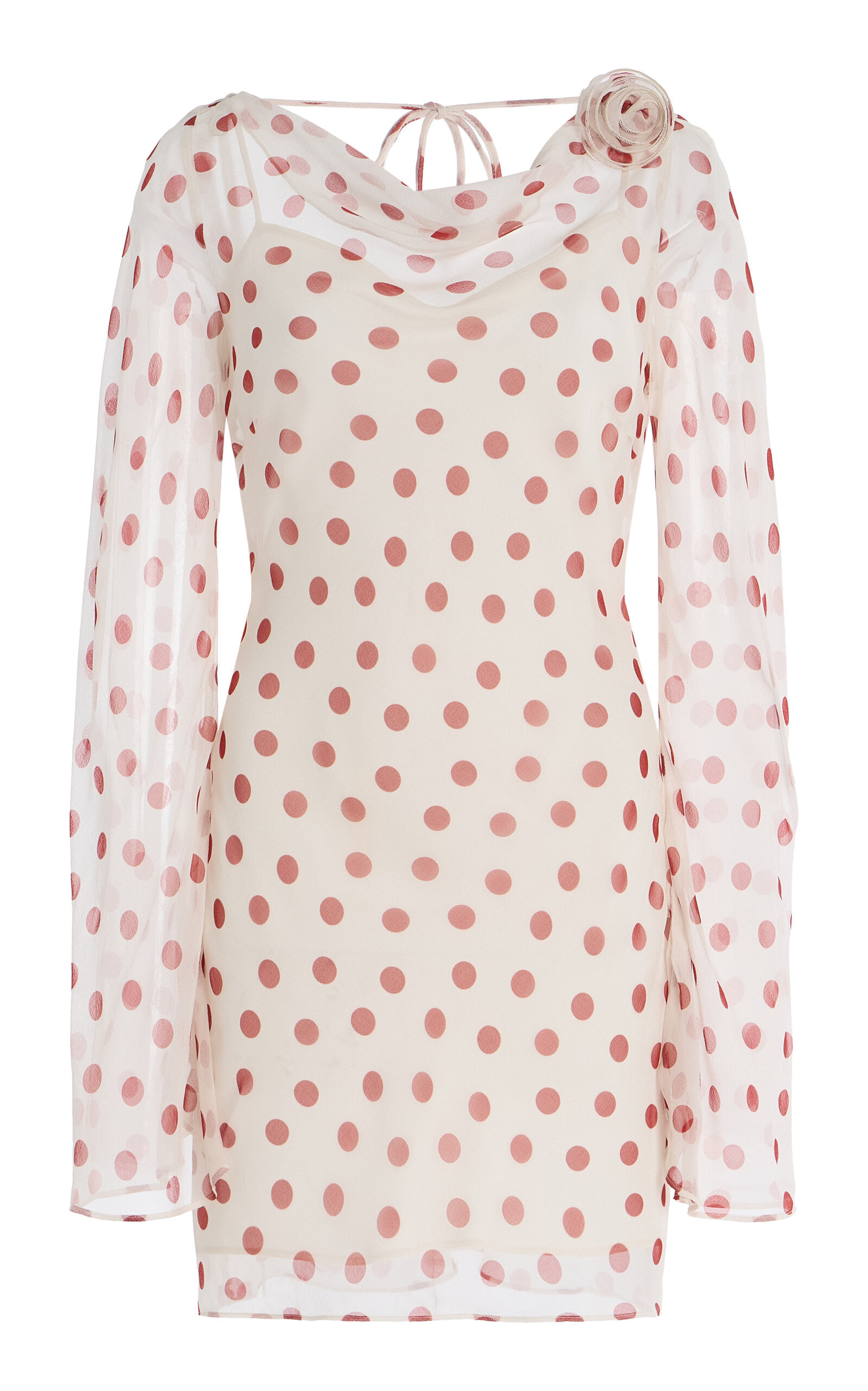 De La Vali - Gracia Polka-Dot Silk-Chiffon Mini Dress - Print - UK 6 - Moda Operandi | Moda Operandi (Global)