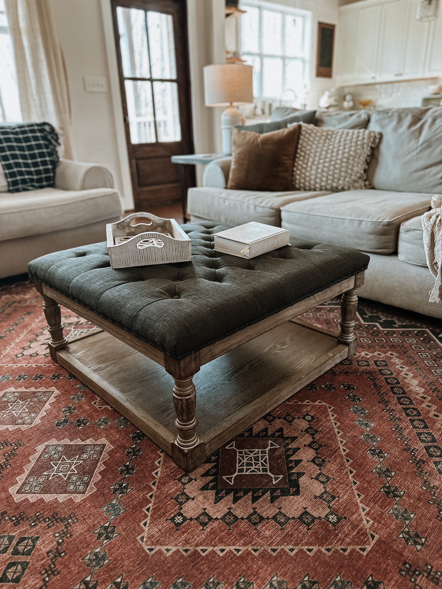 Wayfair has some of the coolest home decor finds! This tufted ottoman has been a great addition to our living space!  #homedecor #home

#LTKhome