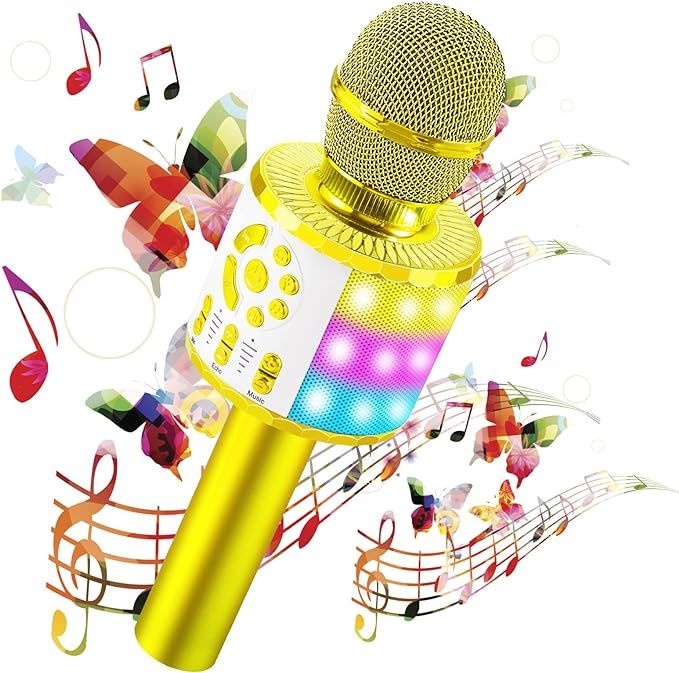 Hayruoy Kids Microphone for 3 4 5 6+ Year Old Boy Girl Birthday Gift,Karaoke Machine for Kids,Bir... | Amazon (US)