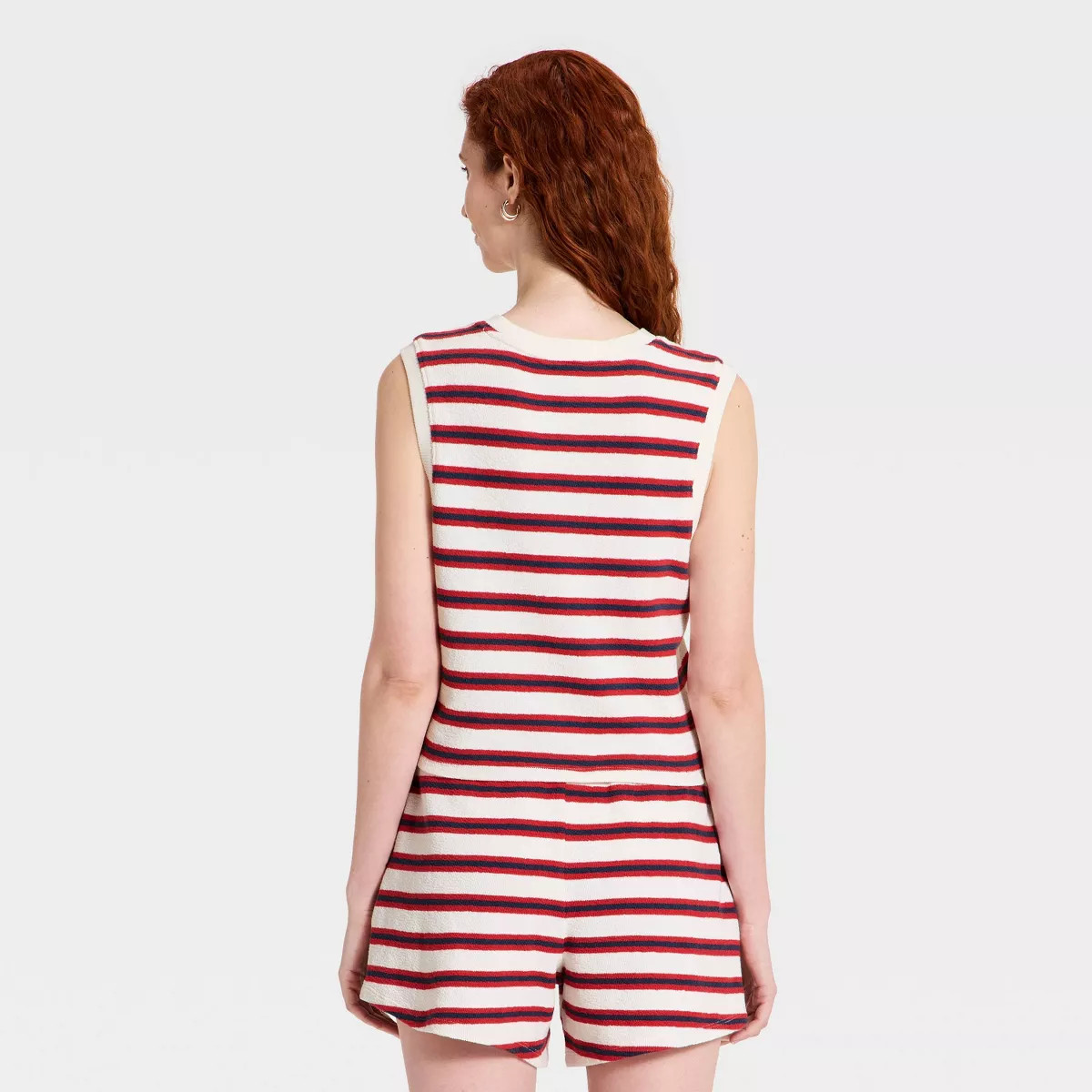 Women's Knit Muscle Tank Top - Universal Thread™ Blue Striped XS | Target