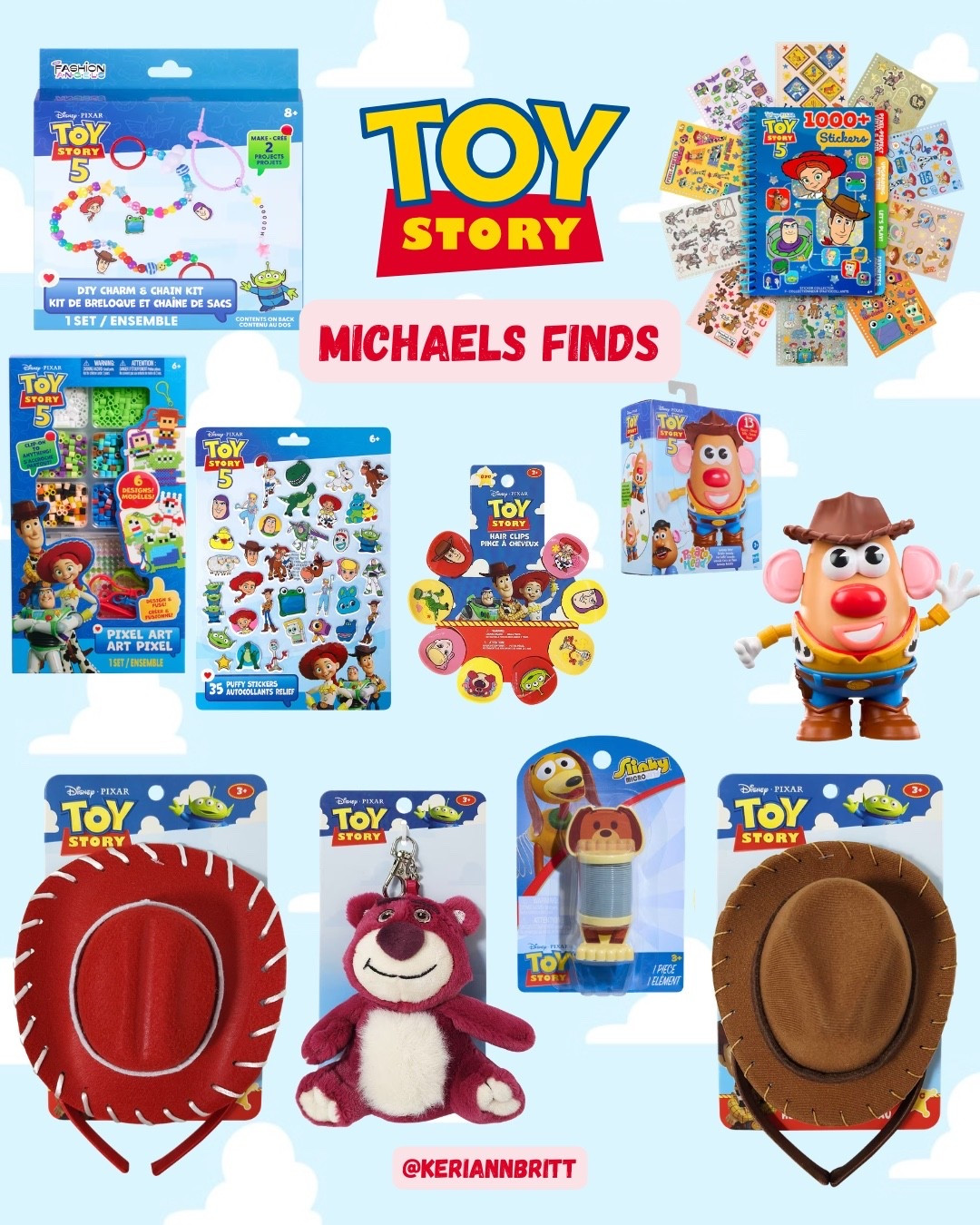 Michaels Store Toy Story New Arrivals 

Toy Story 5 / Pixar Toy Story / Disney Outfit / Woody / Buzz Lightyear / Jessie the Cowgirl / arts and crafts kit / Toy Story party favors / Disney stickers

#LTKKids
