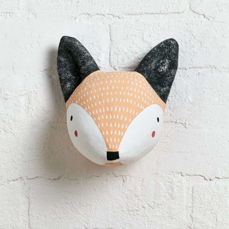 Paper Mache Fox Head + Reviews | Crate and Barrel | Crate & Barrel