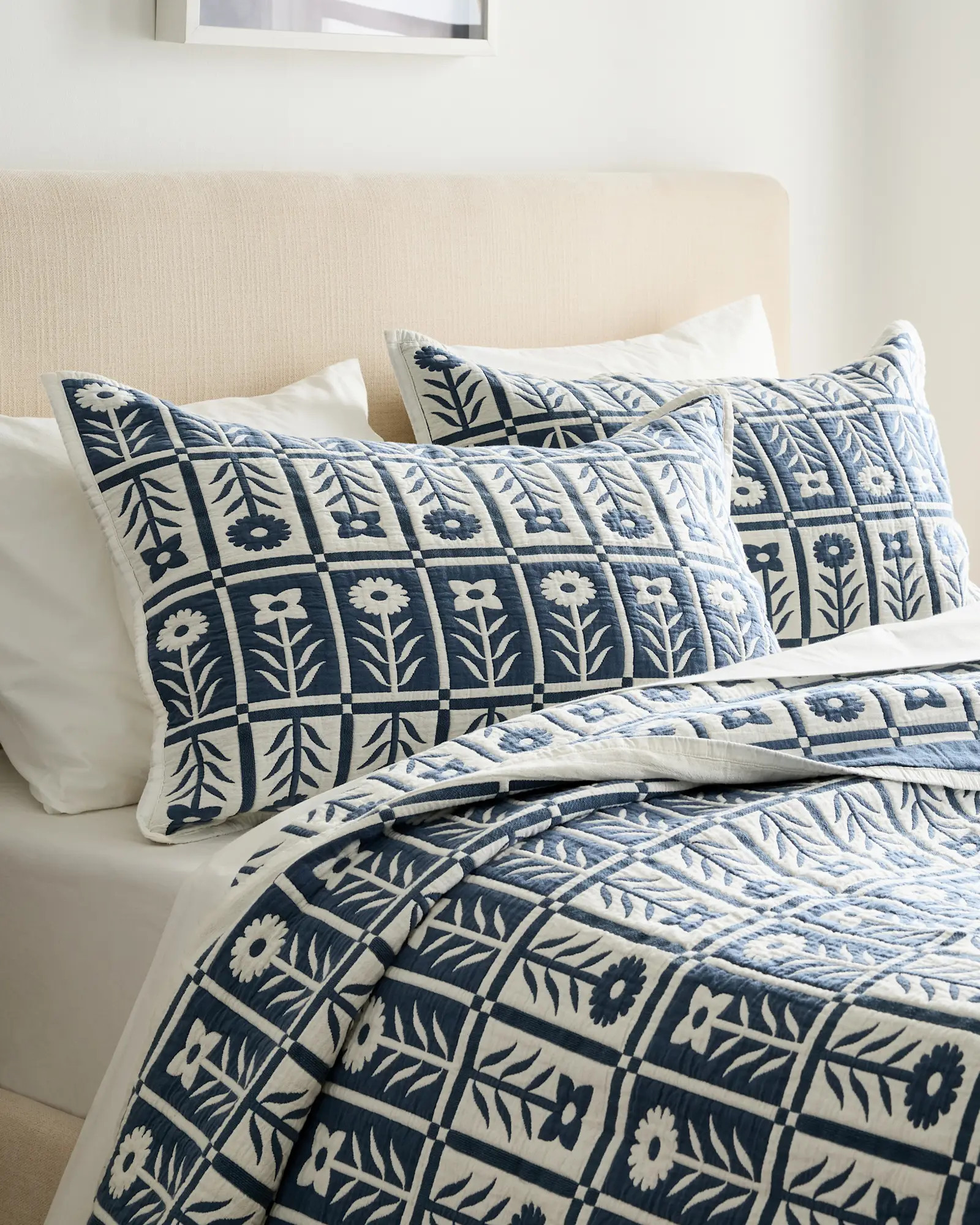 Organic Cotton Jacquard Floral Coverlet Set | Quince