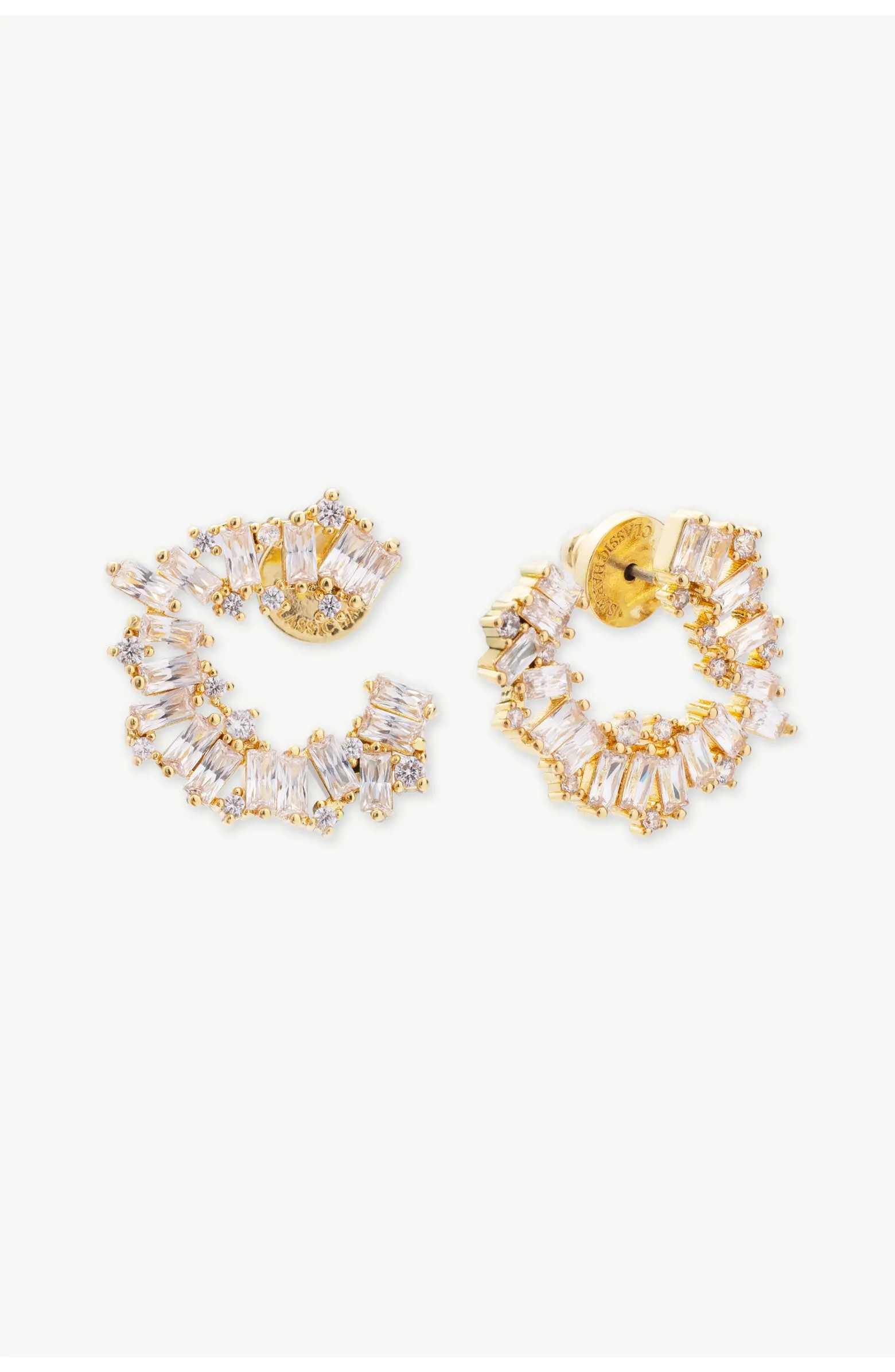 Crescent Baguette Cubic Zirconia Stud Earrings | Nordstrom