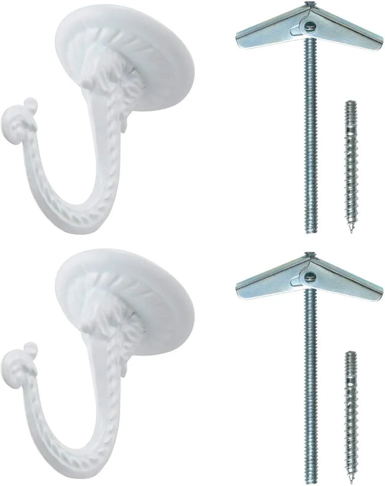 Amazon.com : Rocky Mountain Goods Ceiling Swag Hook 2 Pack with Mounting Hardware - 1 1/2” Heavy Dut | Amazon (US)
