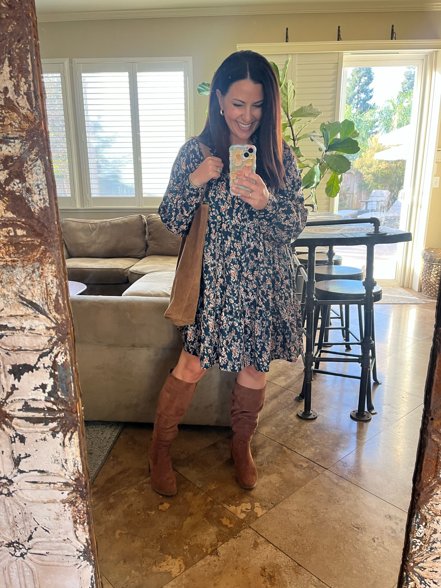 Fall floral dress and slouchy boots for an easy work wear look.

Teacher outfit 
Fall dress
Petite stylee

#LTKOver40 #LTKFindsUnder50 #LTKWorkwear