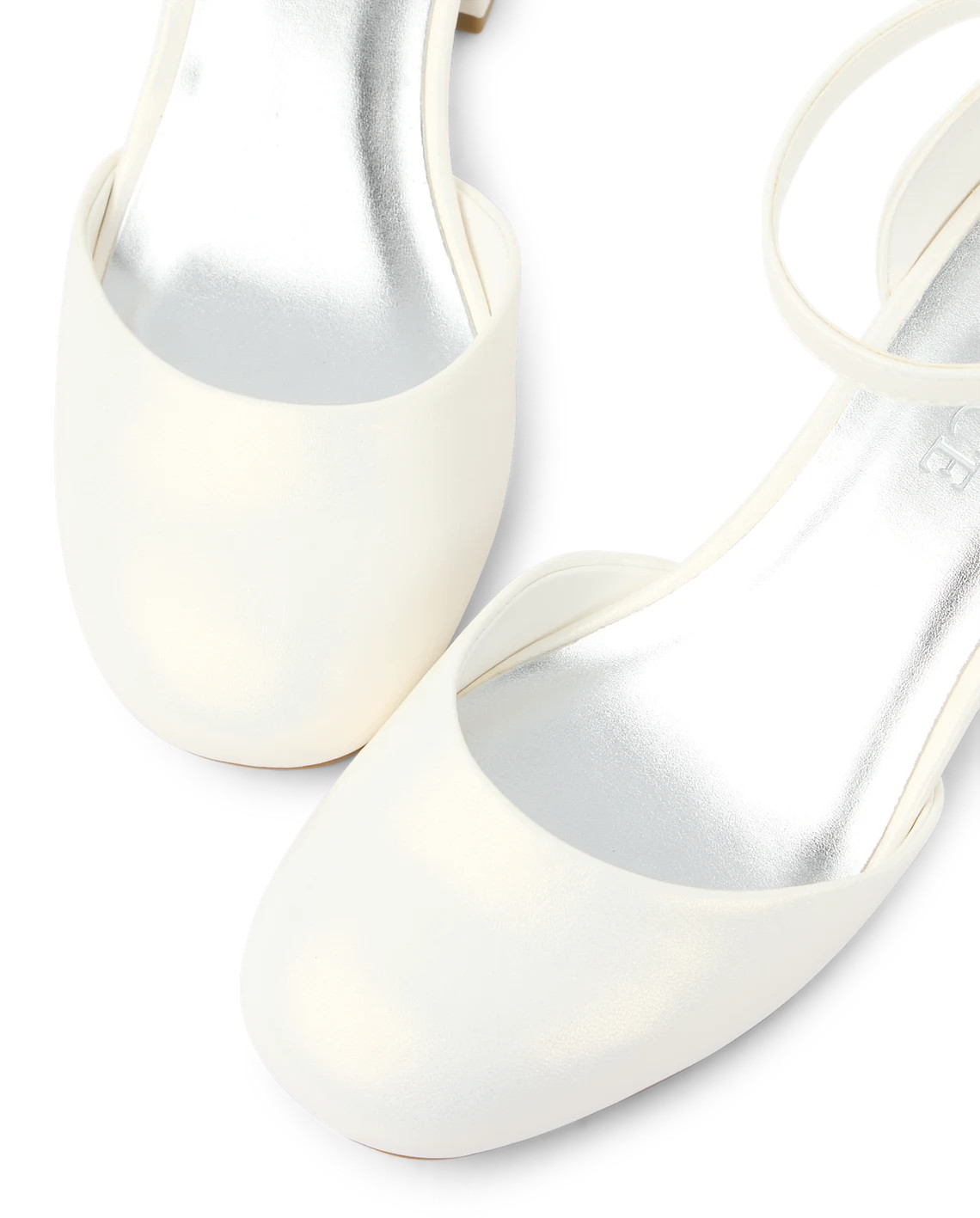 Girls Shimmer Block Heels - white | The Children's Place