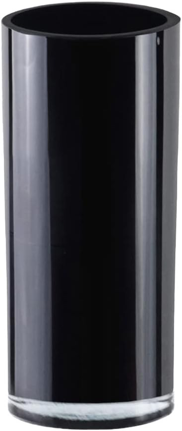 CYS Excel Black Glass Cylinder Vase (H:9" D:4") | Multiple Size Choices Glass Flower Vase Centerp... | Amazon (US)