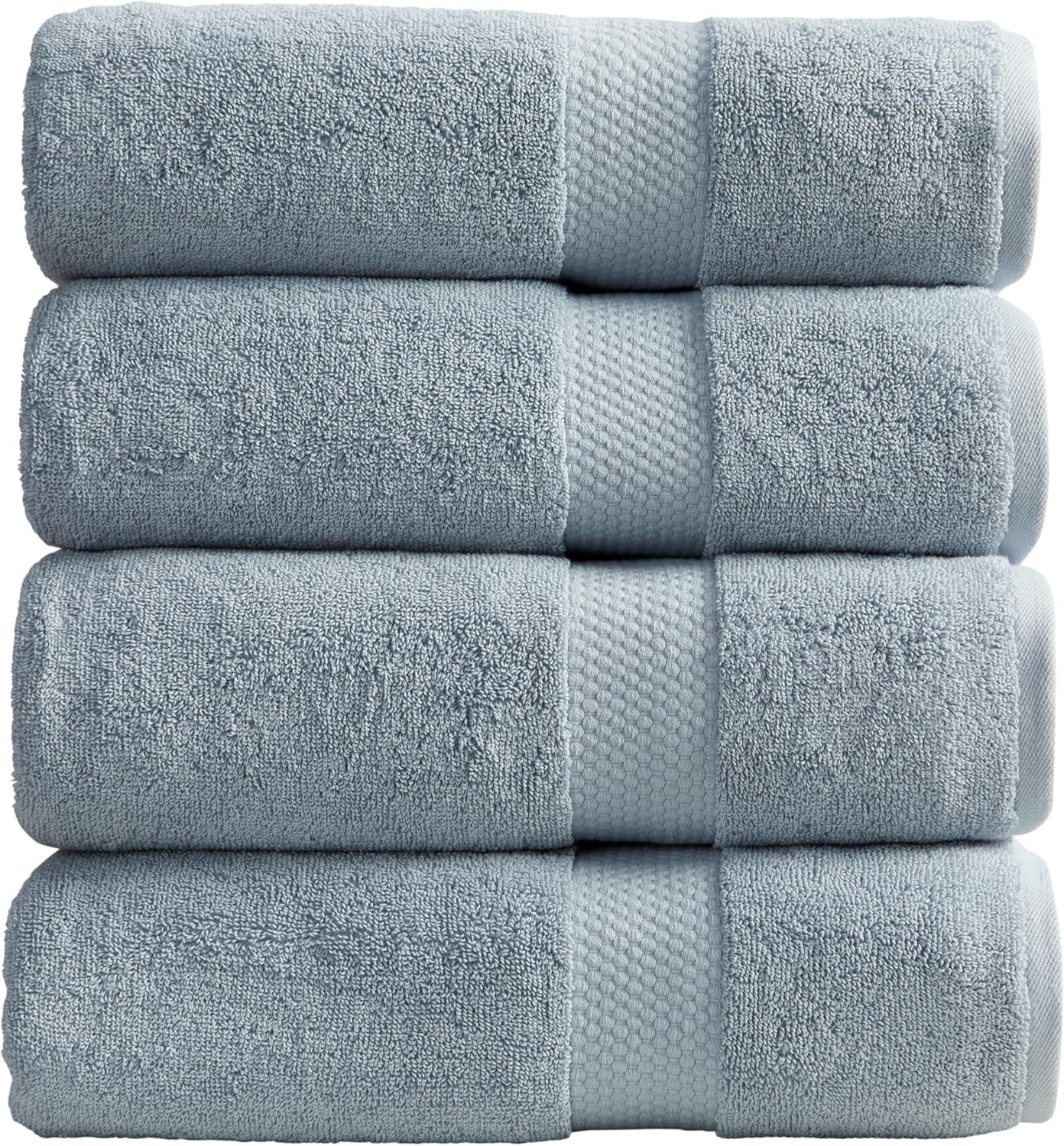 Springtree Home Blue Bath Towels Set of 4 | Classic Hotel Bath Towels | 100% Combed Cotton | Abso... | Amazon (US)
